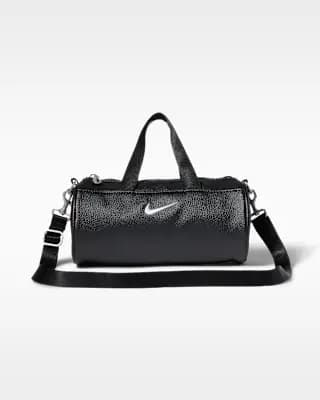 Nike Clash Mini Barrel Bag (3L) Black/Black/White [Black/Black/White, 8" L x 4" W x 4" H, Spot clean]