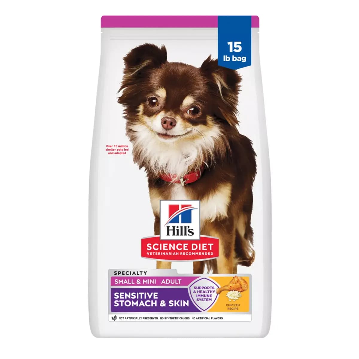Hill's® Science Diet® Sensitive Stomach & Skin Small & Mini Adult Dog Dry Food - Chicken & Rice [Species Canine, Brand Science Diet, Food Type Small kibble, Breed Size Canine|Adult