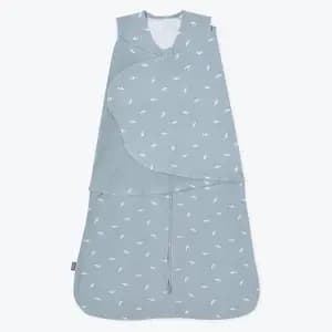 HALO Innovations HALO Baby 100% Cotton 1.5 TOG Sleepsack Sleeveless Swaddle Wrap - Bird Newborn: Inverted Zipper, Swaddle Wrap Neckline, Easy Fit [Sizing Infant, Material 100% Cott