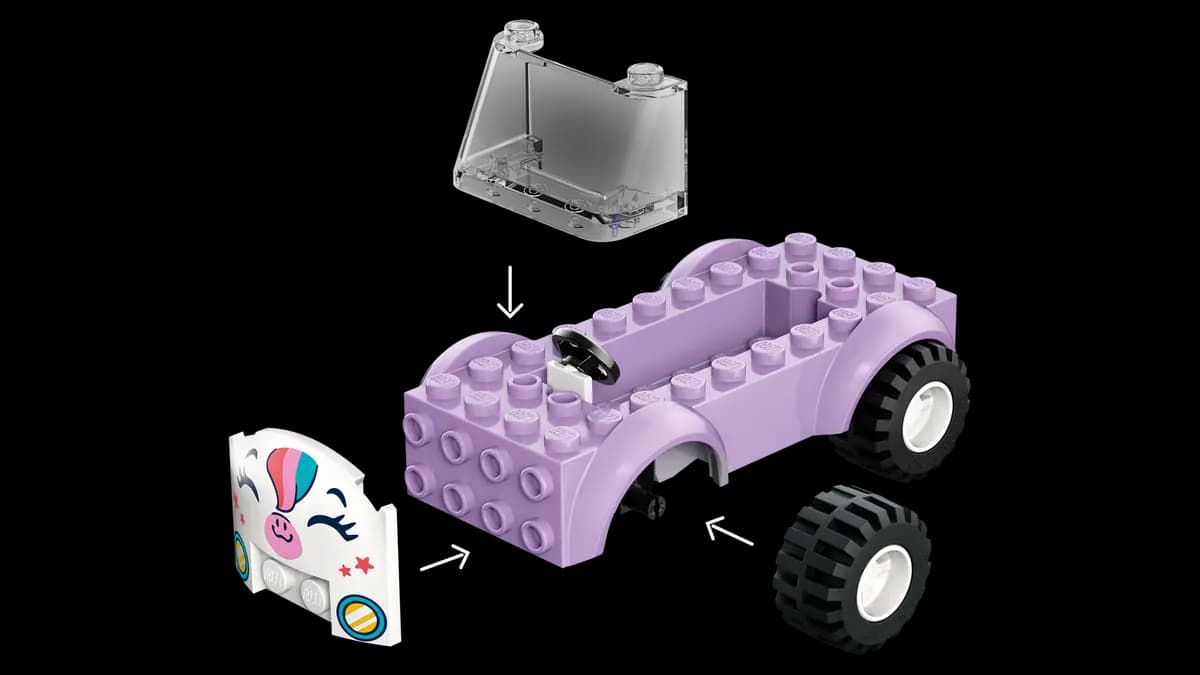 LEGO Unicorn Cake Delivery Car 42675 [67 pieces, ages 4+, Friends]