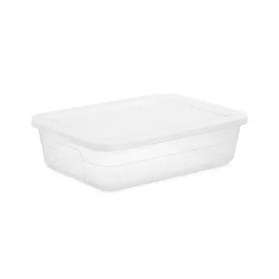 28qt Clear Under Bed Storage Box White - Brightroom™ [Plastic, 28 Quart, Portable, Stackable, Lidded]