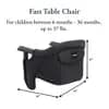 Inglesina Fast Table Hook On High Chair - Black [Dimensions (Overall) 17 Inches (H) x 14 Inches (W) x 11 Inche, Weight 4.2 Pounds, Holds up to 37 Pounds, Suggested Age 6 Months and