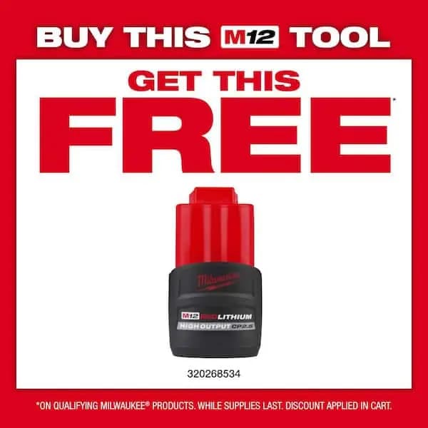Milwaukee M12 FUEL 12V Lithium-Ion Brushless Cordless 4-in-1 Installation 3/8 in. Drill Driver with 4 Tool Head (Tool-Only), 2505-20 [Battery Amp Hours: No Battery, Battery Power T