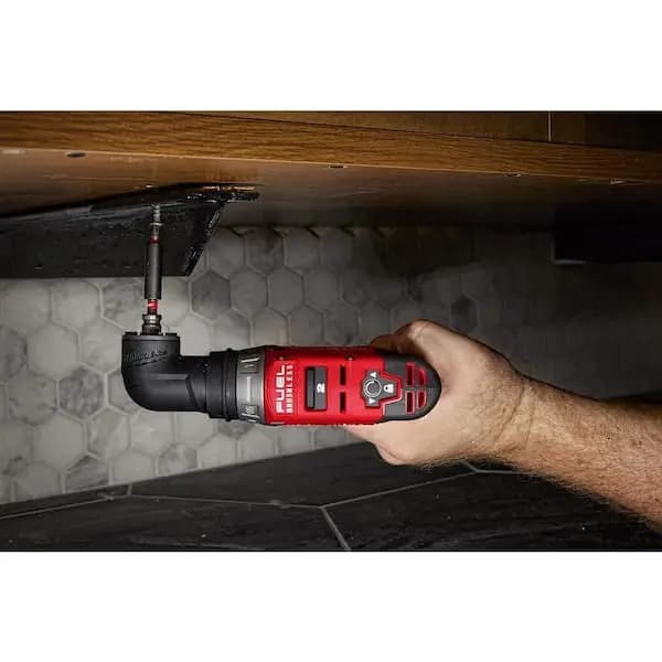 Milwaukee M12 FUEL 12V Lithium-Ion Brushless Cordless 4-in-1 Installation 3/8 in. Drill Driver with 4 Tool Head (Tool-Only), 2505-20 [Battery Amp Hours: No Battery, Battery Power T