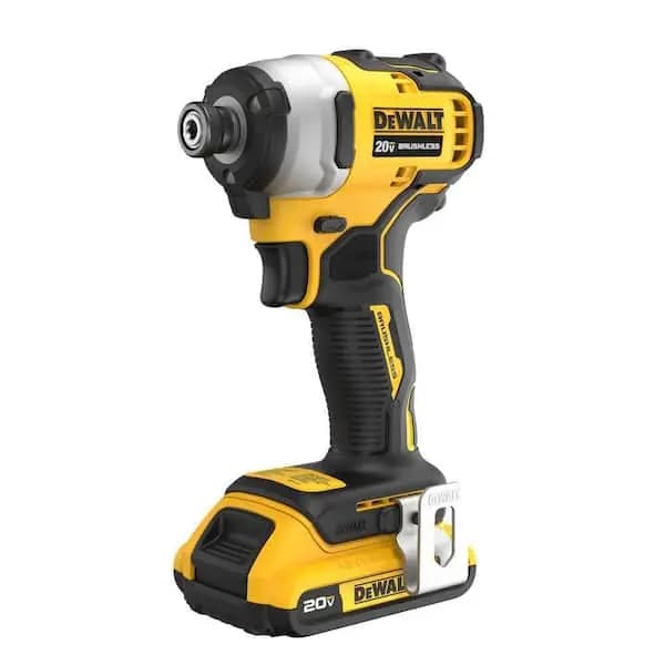 DEWALT Atomic 20V Max Lithium-Ion Brushless Cordless Compact 1/4 in. Impact Driver Kit with 2.0Ah Battery and Charger, DCF809D1 [Battery Amp Hours: 2 Ah, Battery Power Type: Lithiu