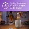 Philips Avent Fast Baby Bottle Warmer with Auto Shut Off [Dimensions (Overall) 7.29 Inches (H) x 6.89 Inches (W) x 6.3, Weight 1.7 Pounds, Features Automatic Shut-Off, Compatible W