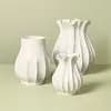 Hearth & Hand with Magnolia 12" Pleated Ceramic Vase Sour Cream - Hearth & Hand™ with Magnolia [5.29 Pounds, Ceramic, Stoneware, Novelty (shape)]