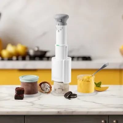 Cuisinart FastFreeze 5-in-1 Ice Cream, Sorbet, Milkshakes, Slushies and Mix-In Frozen Dessert Maker, Includes 3 Mixing Cups with Lids ICE-FD10 [250 Watts, Plastic, 4.3 Pounds]