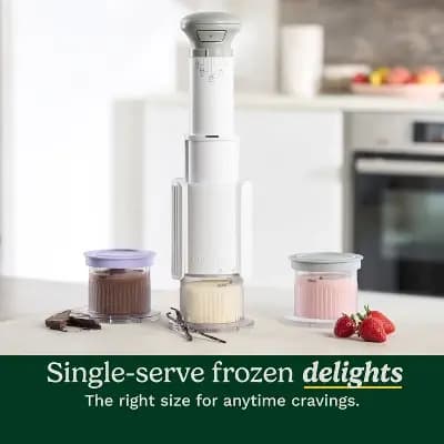 Cuisinart FastFreeze 5-in-1 Ice Cream, Sorbet, Milkshakes, Slushies and Mix-In Frozen Dessert Maker, Includes 3 Mixing Cups with Lids ICE-FD10 [250 Watts, Plastic, 4.3 Pounds]