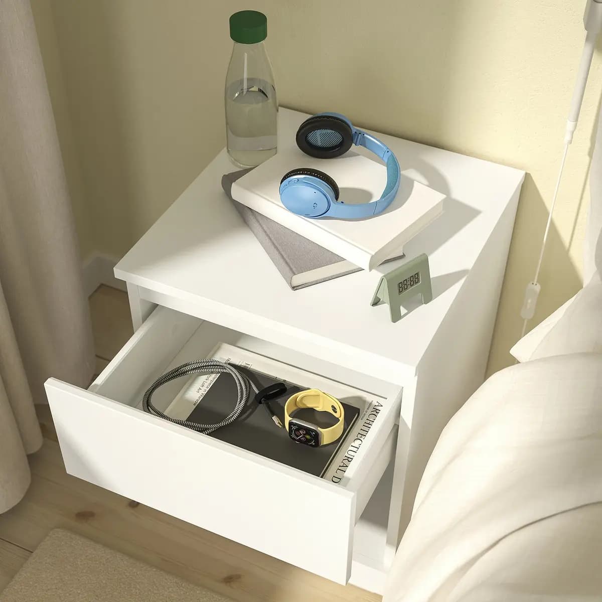 IKEA LILLBERGET Nightstand, white [Width 15 3/4 ", Depth 16 1/2 ", Height 19 1/4 "]