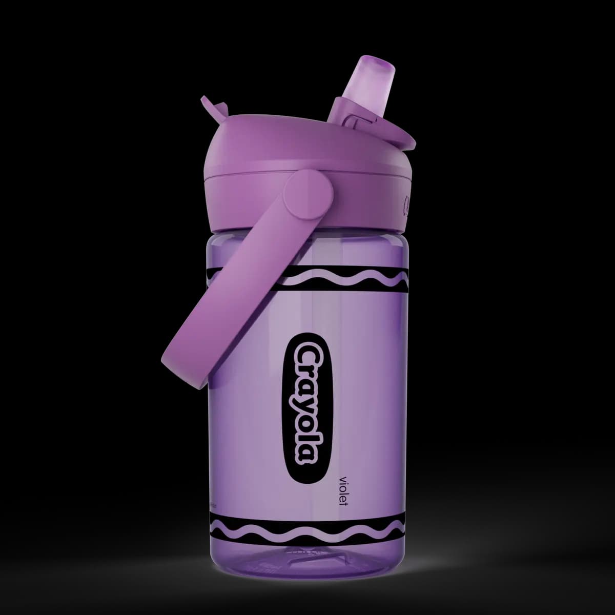 CamelBak Crayola 14oz Flip Straw Bottle [Crayola-inspired design, Leak-proof bite valve straw, Kid-friendly size]