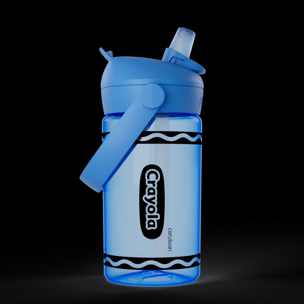 CamelBak Crayola 14oz Flip Straw Bottle [Crayola-inspired design, Leak-proof bite valve straw, Kid-friendly size]