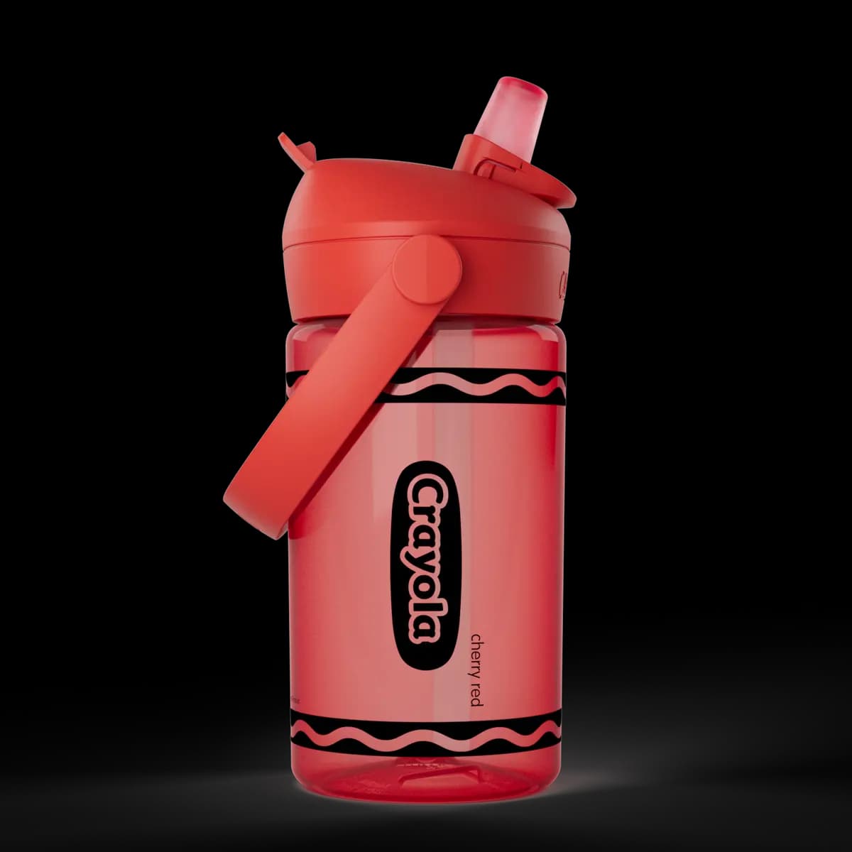 CamelBak Crayola 14oz Flip Straw Bottle [Crayola-inspired design, Leak-proof bite valve straw, Kid-friendly size]