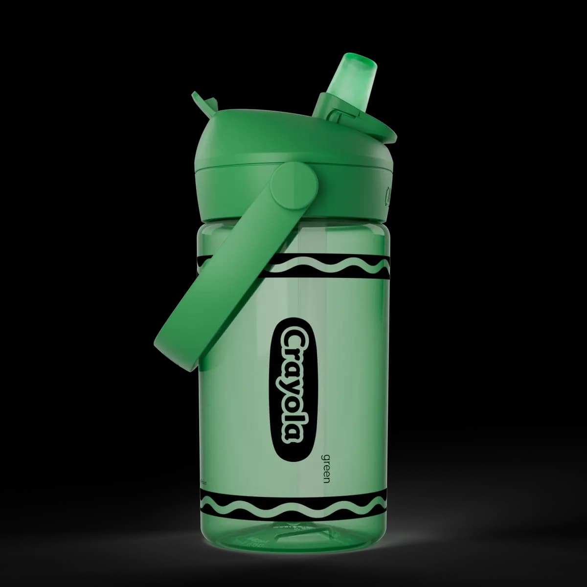 CamelBak Crayola 14oz Flip Straw Bottle [Crayola-inspired design, Leak-proof bite valve straw, Kid-friendly size]