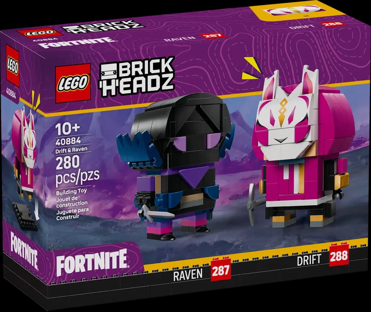 LEGO Drift & Raven Figures 40884 [280 pieces, ages 10+, LEGOÃƒÆ’Ã†â€™ÃƒÂ¢Ã¢â€šÂ¬Ã…Â¡ÃƒÆ’Ã¢â‚¬Å¡Ãƒâ€šÃ‚Â® Fortnite]