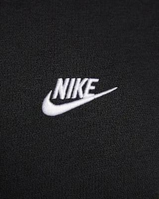 Nike Club Men's Pullover Fleece Hoodie Black/Black/White [Body: 67-81% cotton/19-33% polyester, Machine wash, XXS-4XL Short]