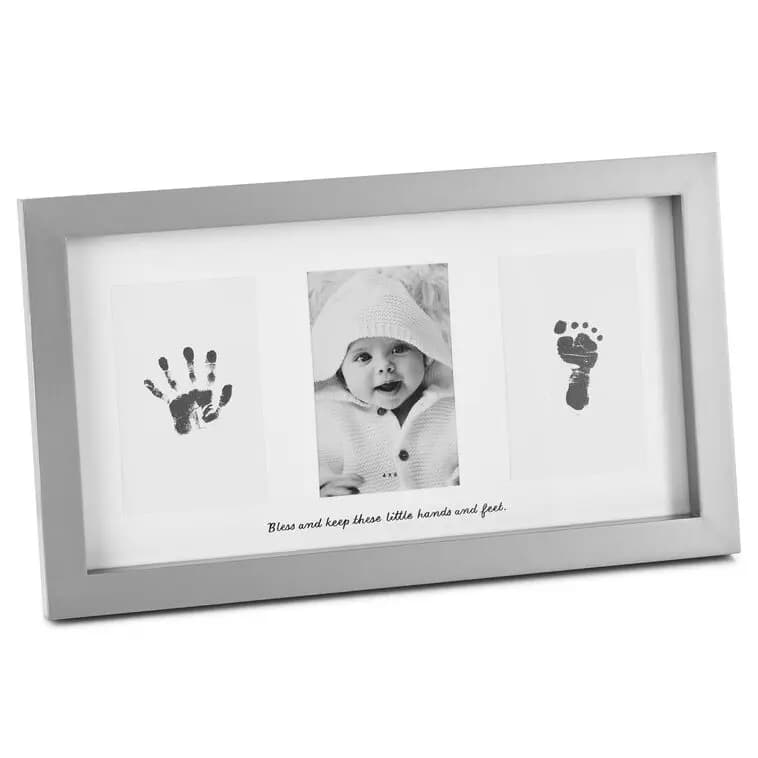 Blessed Baby Handprint and Footprint Picture Frame Kit, 4x6 [Material Wood., Count 1, Item number 1FRG2173]