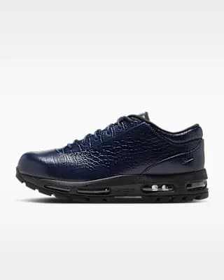 Nike Air Max Goadome Low Men's Shoes Midnight Navy/Midnight Navy/Black [Midnight Navy/Midnight Navy/Black, Full-grain leather upper softens with wear., Max Air unit provides lightw