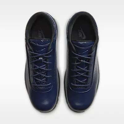 Nike Air Max Goadome Low Men's Shoes Midnight Navy/Midnight Navy/Black [Midnight Navy/Midnight Navy/Black, Full-grain leather upper softens with wear., Max Air unit provides lightw