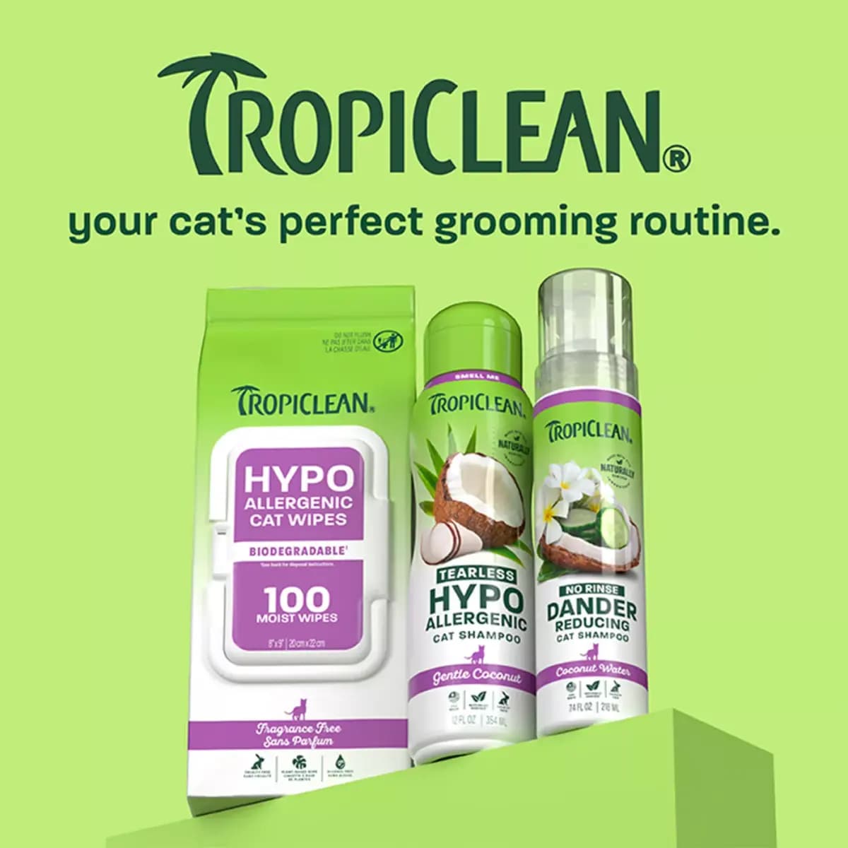 TropiClean® Tearless Hypoallergenic Cat & Kitten Shampoo - Gentle Coconut 12 oz [Description and Overview TROPICLEAN TEARLESS HYPOALLERGENIC CAT S, Product Brand & Name TropiClean