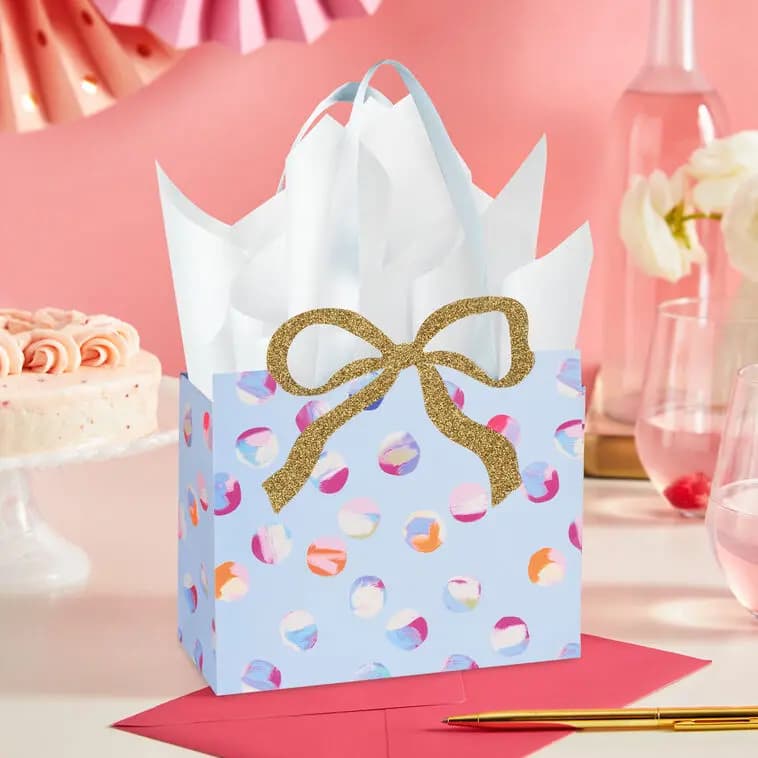 4.8\ [Material Paper gift bag with satin ribbon handles., Count 1, Item number 3EGB7963]