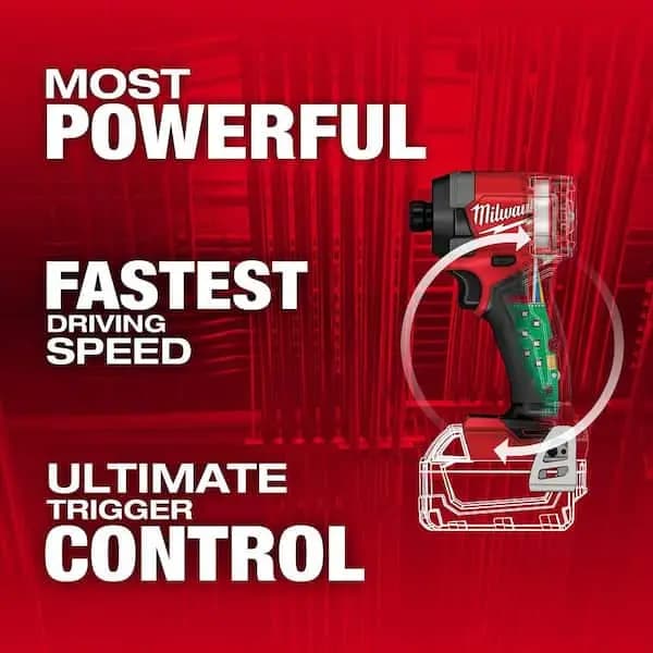 Milwaukee M18 FUEL 18V Lithium-Ion Brushless Cordless 1/4 in. Hex Impact Driver (Tool-Only), 2953-20 [Battery Amp Hours: No Battery, Battery Power Type: Lithium Ion, Battery Voltag