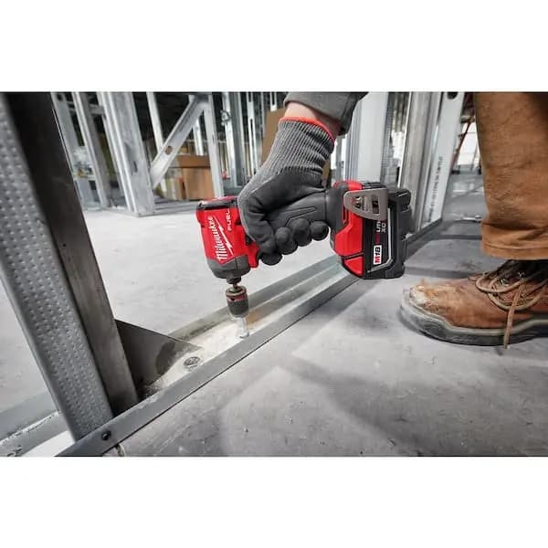 Milwaukee M18 FUEL 18V Lithium-Ion Brushless Cordless 1/4 in. Hex Impact Driver (Tool-Only), 2953-20 [Battery Amp Hours: No Battery, Battery Power Type: Lithium Ion, Battery Voltag