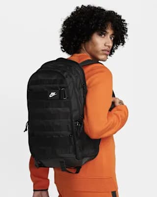 Nike Sportswear RPM Backpack (26L) Black/Black/White [100% polyester, Spot clean, ONE SIZE]