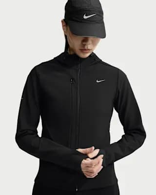 Nike Swift Women's Therma-FIT Repel Running Jacket Black [Black, Slim fit, Two-way zipper]