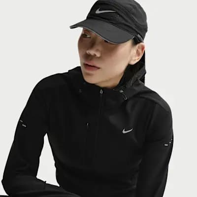 Nike Swift Women's Therma-FIT Repel Running Jacket Black [Black, Slim fit, Two-way zipper]
