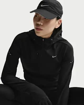 Nike Swift Women's Therma-FIT Repel Running Jacket Black [Black, Slim fit, Two-way zipper]