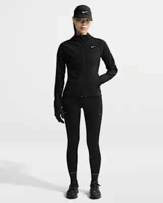 Nike Swift Women's Therma-FIT Repel Running Jacket Black [Black, Slim fit, Two-way zipper]