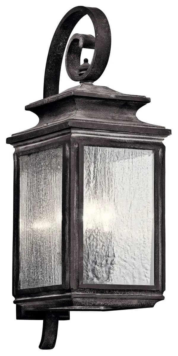 Kichler Wiscombe Park Outdoor Wall Light Olde BronzeÃƒâ€šÃ‚Â® (49503OZ) [Attribute 4-Light, Attribute Clear Seeded Glass, Depth 11.5]