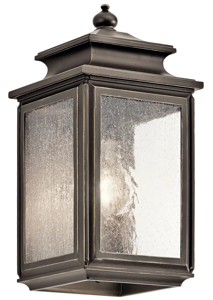 Kichler Wiscombe Park Outdoor Wall Light Olde BronzeÃƒâ€šÃ‚Â® (49503OZ) [Attribute 4-Light, Attribute Clear Seeded Glass, Depth 11.5]