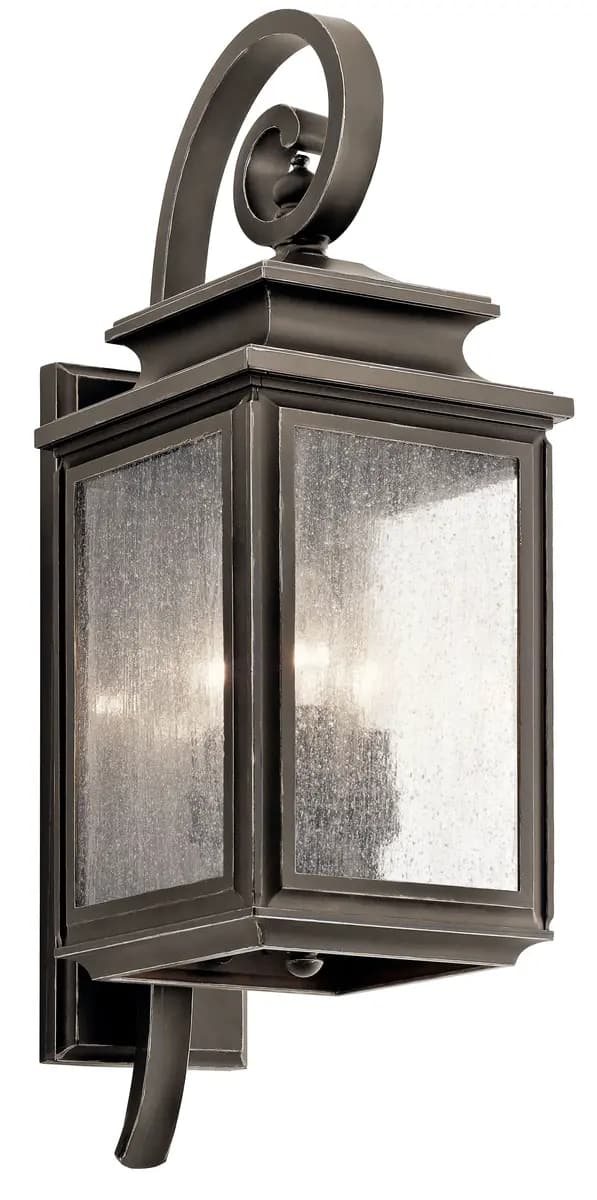 Kichler Wiscombe Park Outdoor Wall Light Olde BronzeÃƒâ€šÃ‚Â® (49503OZ) [Attribute 4-Light, Attribute Clear Seeded Glass, Depth 11.5]