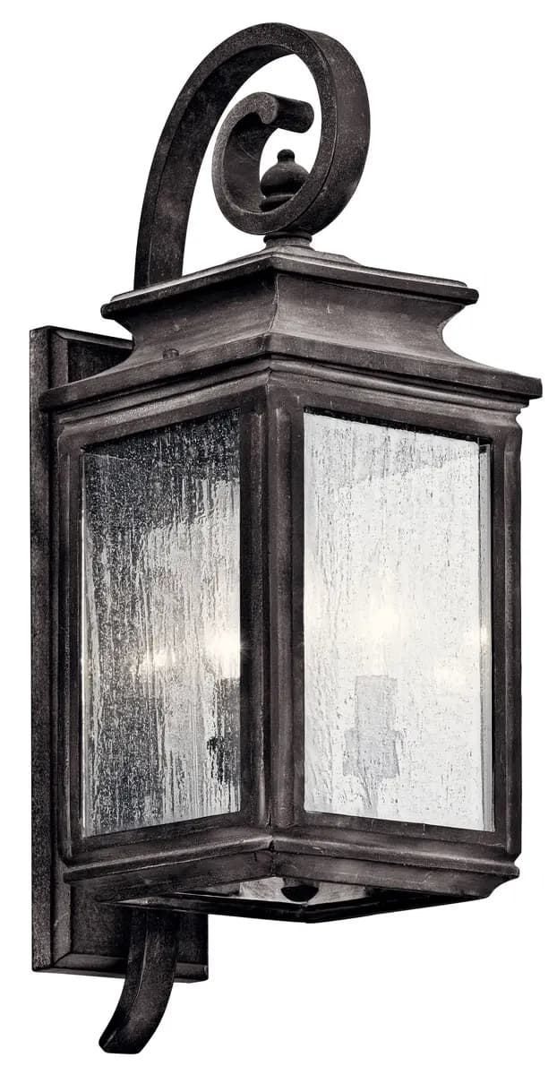 Kichler Wiscombe Park Outdoor Wall Light Olde BronzeÃƒâ€šÃ‚Â® (49503OZ) [Attribute 4-Light, Attribute Clear Seeded Glass, Depth 11.5]