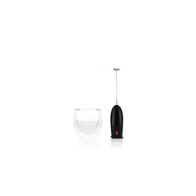 Bodum Schiuma Milk Frother - Black: Handheld Frother Wand for Coffee, Battery-Powered, Stainless Steel & Plastic [2 watts, Battery, 0 Ounces]