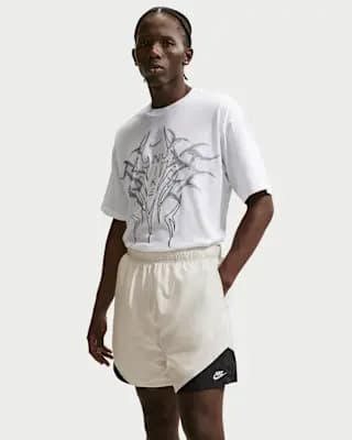 Nike Windrunner Men's Lightweight Woven Shorts Sail/Black/White [Sail/Black/White, Embroidered logo, Hand pockets]