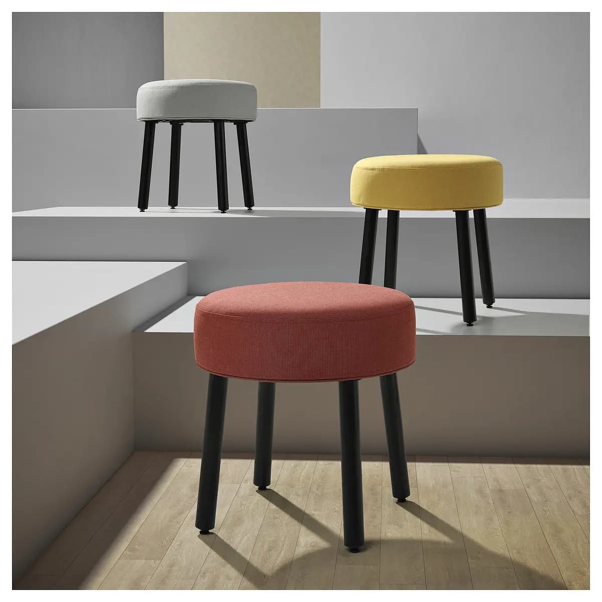 IKEA MÖRTFORS Pouf, Diseröd gray [Width 18 1/2 ", Height 17 3/8 ", Length 18 1/2 "]