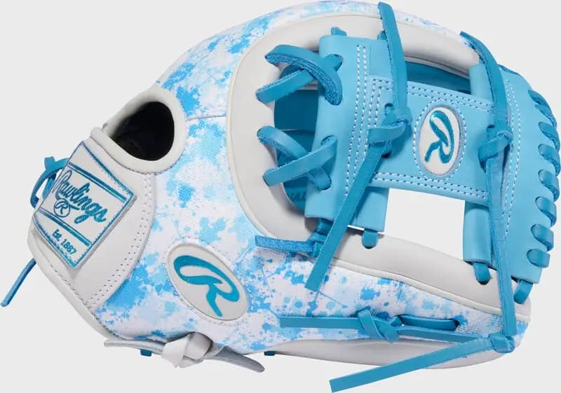 Rawlings Rawlings Heart of the Hide ContoUR Fit 11.5-Inch Infield Glove, Right Hand Throw [R00750129, Conventional, Columbia Blue/White]