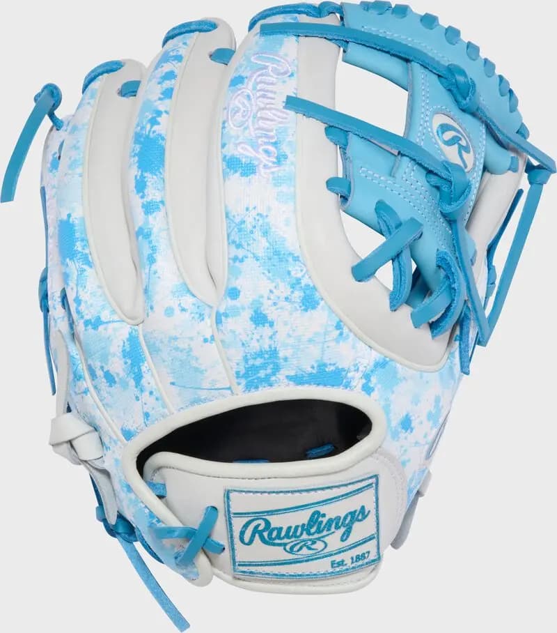Rawlings Rawlings Heart of the Hide ContoUR Fit 11.5-Inch Infield Glove, Right Hand Throw [R00750129, Conventional, Columbia Blue/White]