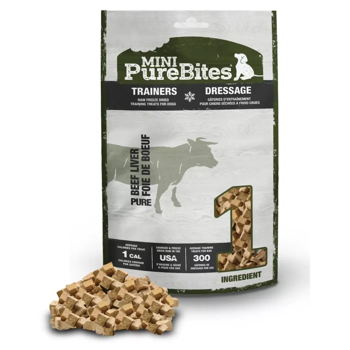 Mini-Purebites® Raw Freeze Dried Trainers Dog Treats - Beef Liver [Brand PureBites, Food Type Freeze Dried, Breed Size All, Life Stage All]