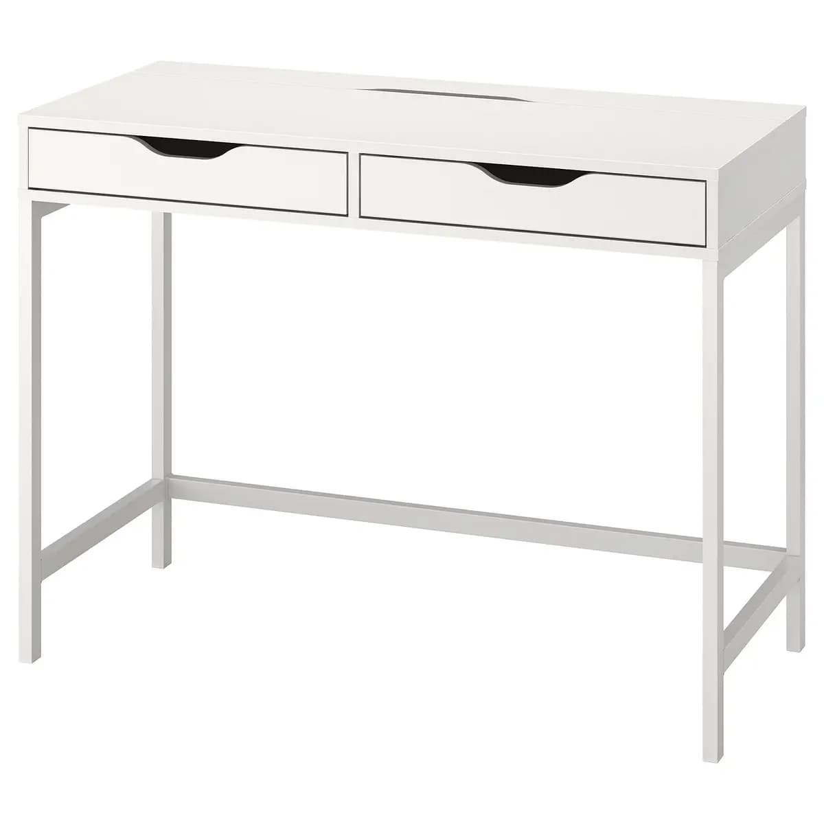 IKEA ALEX Desk, white 39 3/8x18 7/8 " [Max. load 110 lb, Maximum load/drawer 2 lb, Width 39 3/8 "]