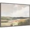 33" x 23" Dawn by The Water Neutral by Julia Purinton Framed Canvas Wall Art Print - Amanti Art [3 Pounds, Wood (Frame), Framed]