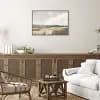 33" x 23" Dawn by The Water Neutral by Julia Purinton Framed Canvas Wall Art Print - Amanti Art [3 Pounds, Wood (Frame), Framed]