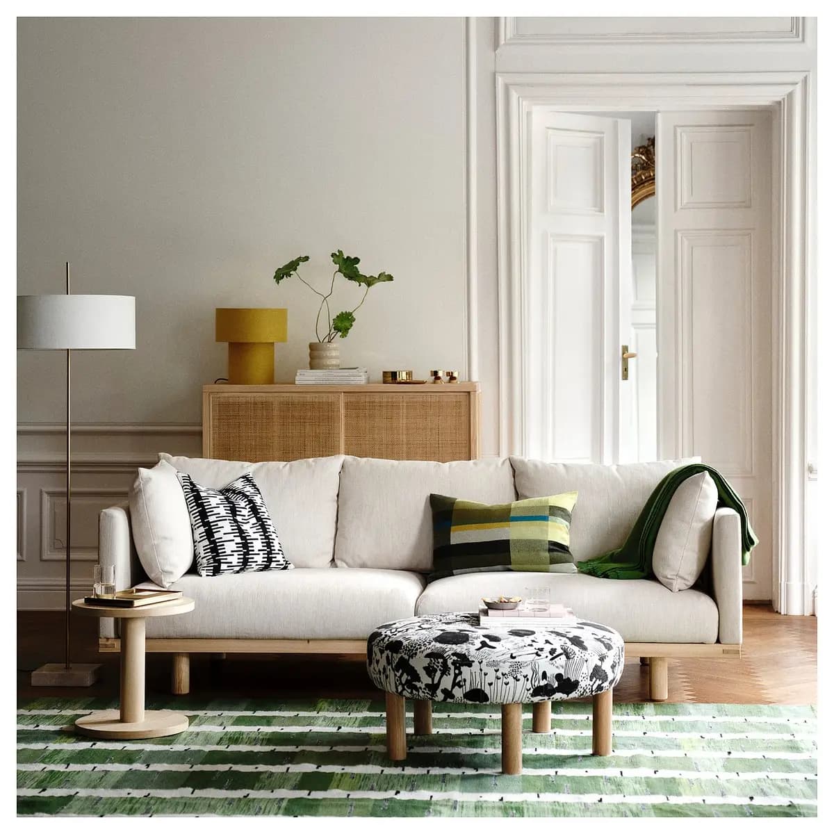 IKEA STOCKHOLM 2025 Sofa, Sundhamn beige [Width 91 3/4 ", Depth 40 1/2 ", Seat height 16 1/2 "]