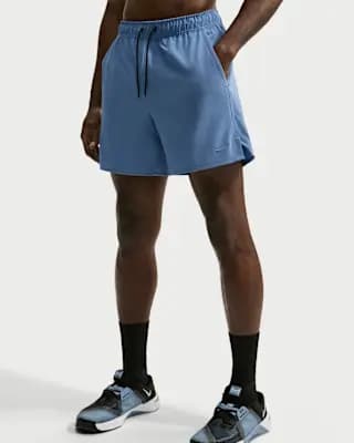 Nike Unlimited Men's Dri-FIT 5" Unlined Versatile Shorts Indigo Storm/Black/Indigo Storm [Body: 86% polyester/14% spandex. Mesh: 100% polyester., Machine wash, XS-4XL Tall]