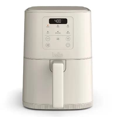 bella Housewares bella 4qt Slim Air Fryer Oatmilk: Small Beige Electric Fryer, 1300W, 2-Year Warranty, Plastic & Aluminum, 7.27 lbs [4 Quart, 1300 Watts, 7.28 Pounds]