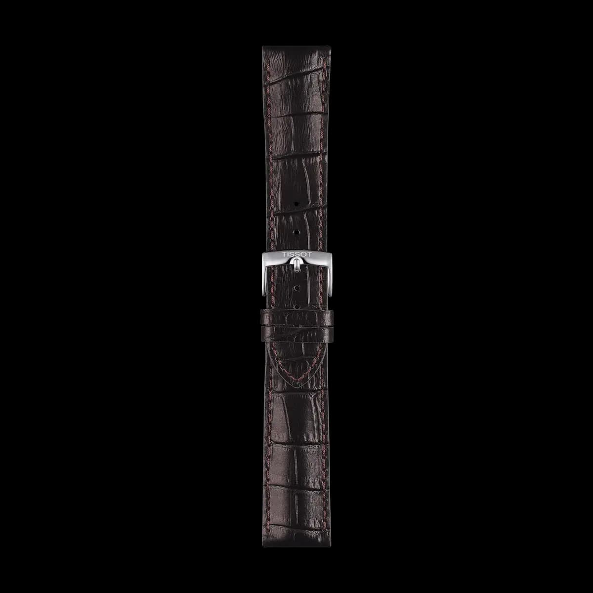 Tissot Official Brown Leather Strap Lugs 22 mm [Leather, Brown, 22.00]