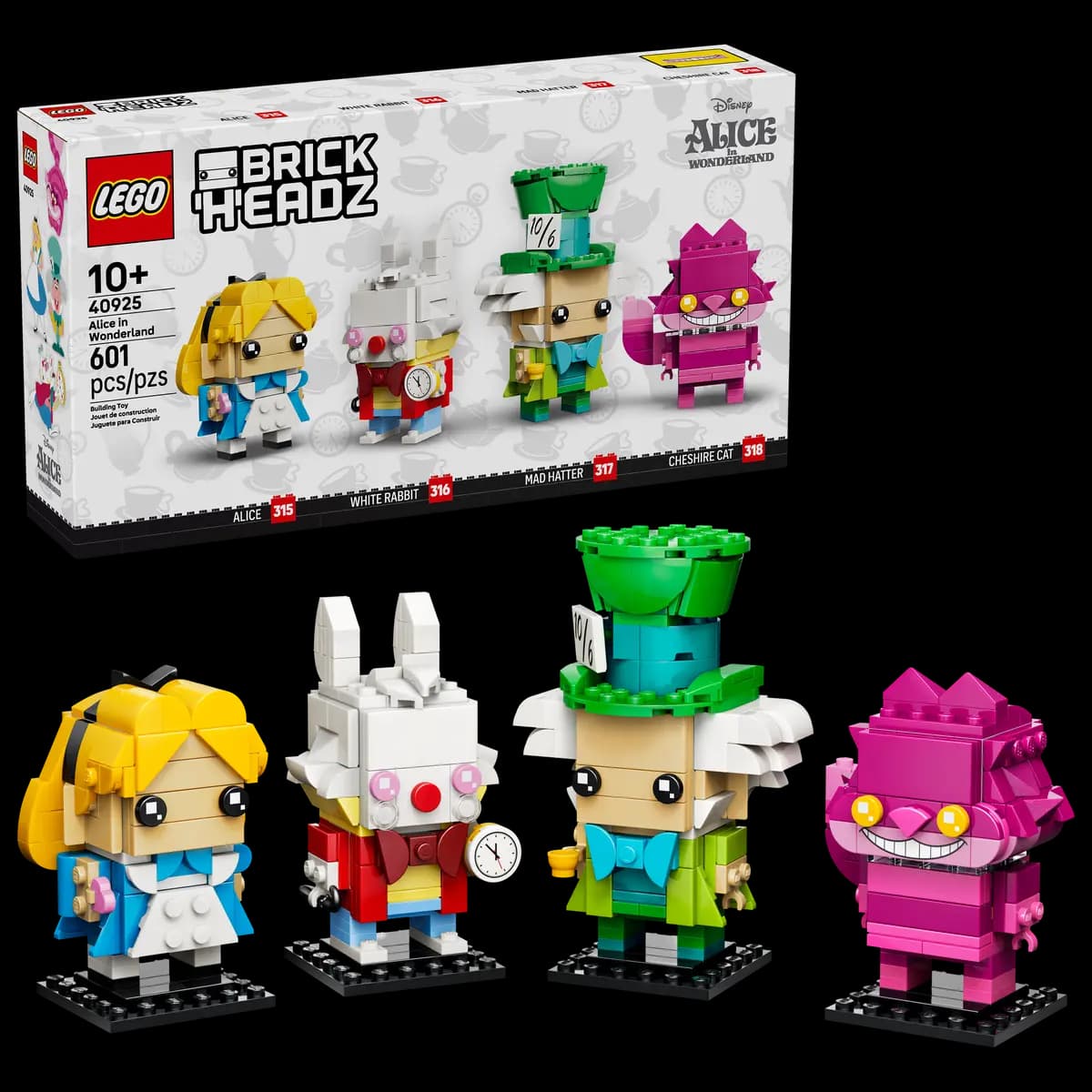 LEGO Alice in Wonderland 40925 [601 pieces, ages 10+, BrickHeadz]